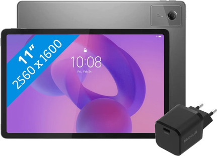 Lenovo Idea Tab 11 inch 256GB Wifi Grijs met Stylus + BlueBuilt Oplader