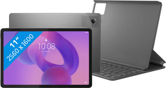 Lenovo Idea Tab 11 inch 128GB Wifi Grijs met Stylus + Toetsenbord Hoes QWERTY