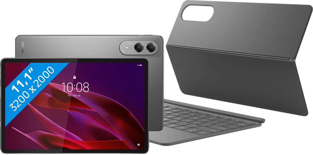 Lenovo Yoga Tab 11,1 inch 256GB Wifi Grijs met Stylus + Toetsenbord Hoes AZERTY