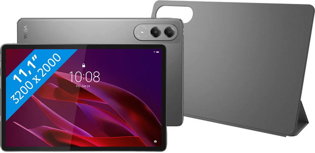Lenovo Yoga Tab 11,1 inch 256GB Wifi Grijs met Stylus + Book Case Grijs