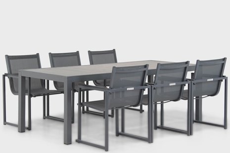 Lifestyle Delgada/Residence 220 cm dining tuinset 7-delig