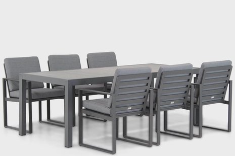 Santika Zaga/Residence 220 cm dining tuinset 7-delig