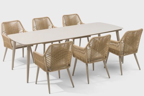 Coco Vedra/Vienna 240 cm dining tuinset 7-delig