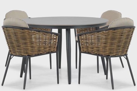 Lifestyle Nice/Vienna 120 cm dining tuinset 5-delig