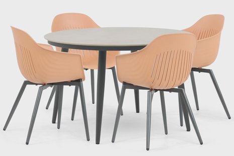 Lifestyle Lissabon/Vienna 120 cm dining tuinset 5-delig