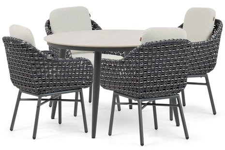 Santika Yovan/Vienna 120 cm dining tuinset 5-delig