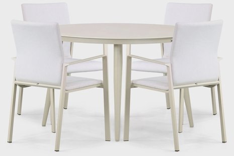 Lifestyle Rome/Vienna 120 cm dining tuinset 5-delig