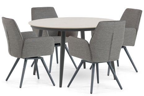 Lifestyle Andorra/Vienna 120 cm dining tuinset 5-delig