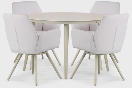 Lifestyle Andorra/Vienna 120 cm dining tuinset 5-delig