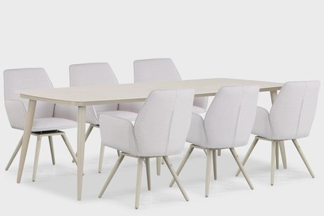 Lifestyle Andorra/Vienna 240 cm dining tuinset 7-delig