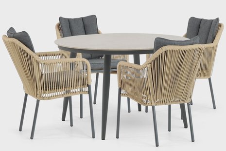 Lifestyle Marbella/Vienna 120 cm dining tuinset 5-delig