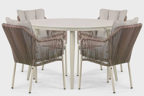 Lifestyle Marbella/Vienna 120 cm dining tuinset 5-delig