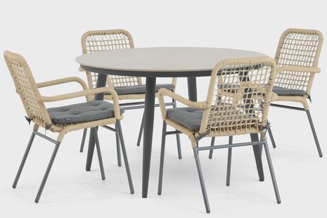 Lifestyle Catalone/Vienna 120 cm dining tuinset 5-delig