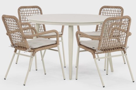 Lifestyle Catalone/Vienna 120 cm dining tuinset 5-delig