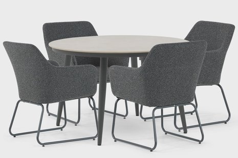Lifestyle Lugo/Vienna 120 cm dining tuinset 5-delig