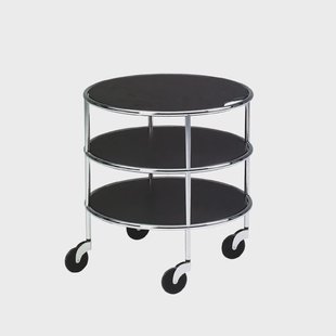 Lammhults Chicago I trolleytafel Zwart laminaat-chroom