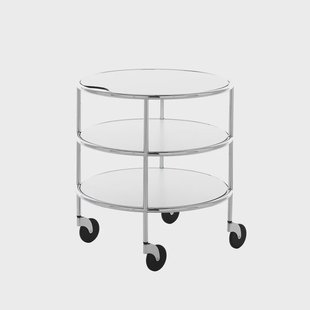 Lammhults Chicago I trolleytafel Wit laminaat-chroom