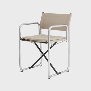 Lammhults X75-2 stoel met armleuningen Natuurlijk linnen-chroom