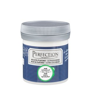 Perfection Muur & Plafond Verftester - Mat - Verkeerswit Ral 9016 - 75ml