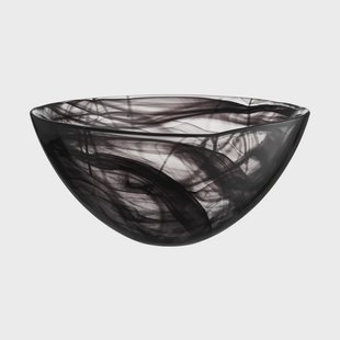 Kosta Boda Contrast kom 350 mm Zwart-zwart