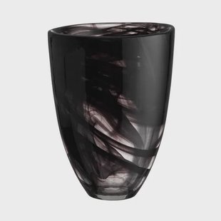 Kosta Boda Contrast vaas 200 mm Zwart-zwart