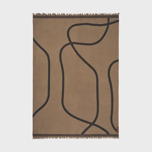 Mette Ditmer Shadow plaid Latte-black, 130x175 cm