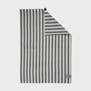 ERNST Ernst keukendoek breed gestreept 47x70 cm Saliegroen, wit