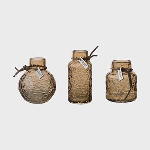 ERNST Ernst vaas met patroon geschenkverpakking 3-delig Amber