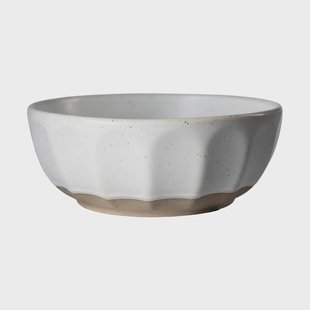 ERNST Ernst schaal steengoed Wit-naturel, Ø16 cm