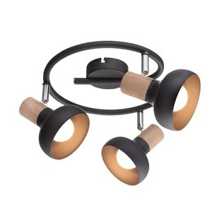 Elmark Addy - plafondspot 3L - Ø 25 cm - zwart