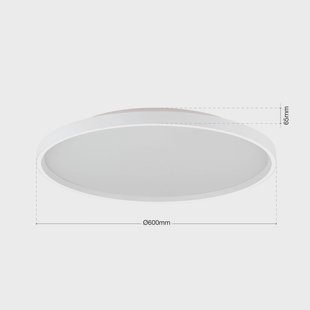 ORION LED plafondlamp MASCA, wit, Ø 60 cm, CCT, metaal, dimbaar