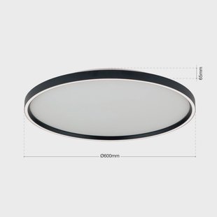 ORION LED plafondlamp MASCA, zwart, Ø 60 cm, CCT, metaal, dimbaar