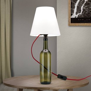 ORION E27-fitting BOTTLE, kabel donkerrood, lengte 200 cm