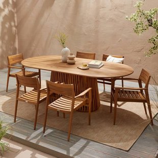 Studio LIVIT teak outdoor diningset Danese ovaal + Puro