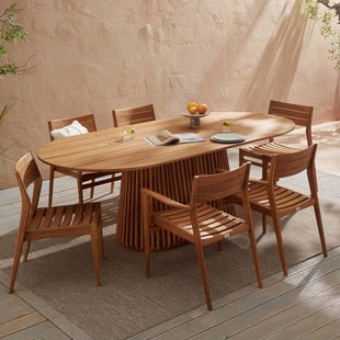 Studio LIVIT teak outdoor diningset Danese ovaal + Puro