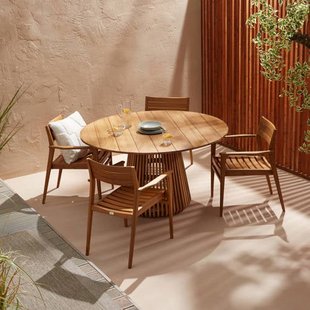 Studio LIVIT teak outdoor diningset Danese rond + Puro