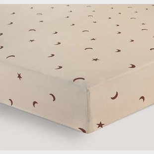 NOUS Kids ledikant hoeslaken katoen (60x120 cm) - zand