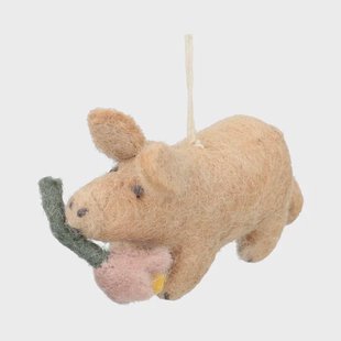 Hanger, vilt, biggetje met een bloem