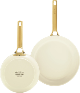 GreenPan Padova Reserve 20 + 26 cm koekenpannenset Cream White