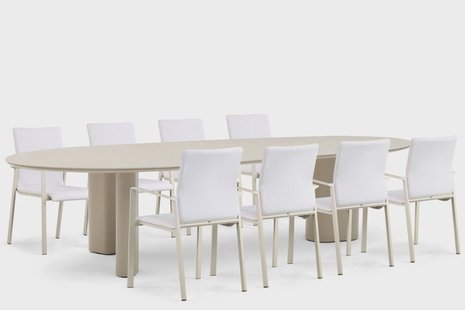 Lifestyle Rome/Weave 300 cm dining tuinset 9-delig
