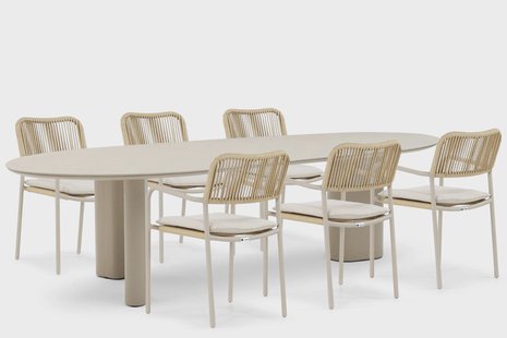 Coco Penya/Weave 240 cm dining tuinset 7-delig