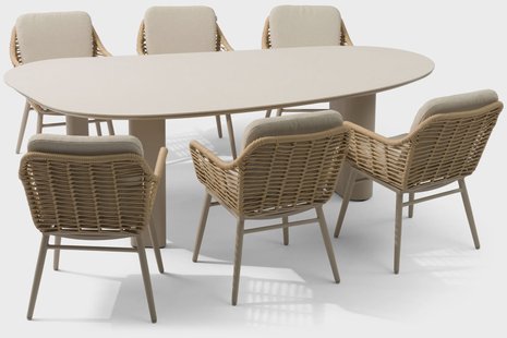 Coco Antoni/Weave 240 cm dining tuinset 7-delig