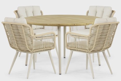 Coco Custa/Montana 130 cm dining tuinset 5-delig