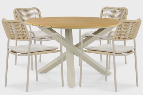 Coco Penya/Ancona 125 cm dining tuinset 5-delig