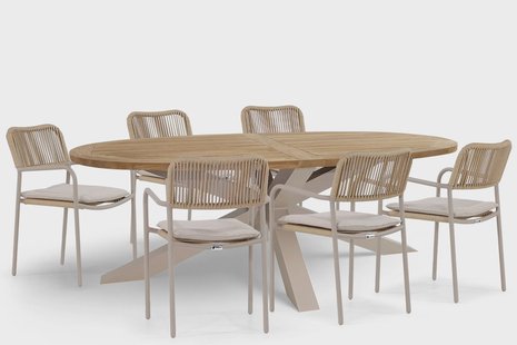 Coco Penya/Brookline 240 cm dining tuinset 7-delig