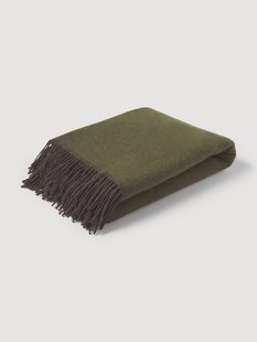 Omkeerbare plaid Double Face van wol