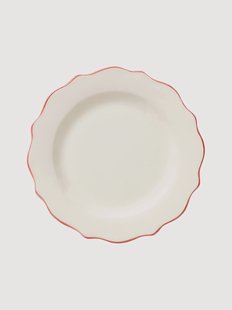 Handbeschilderd ontbijtbord Scalloped