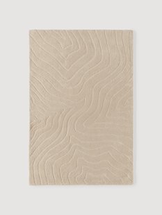 Handgetuft hoog-laag wollen vloerkleed Aaron