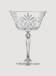 Kristallen champagneglazen Melodia, 6-delig