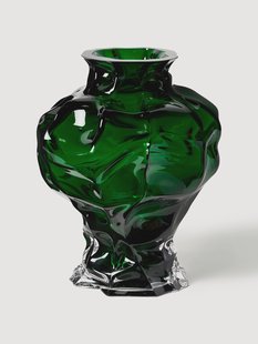 Mondgeblazen glazen vaas Ammonit, H 30 cm